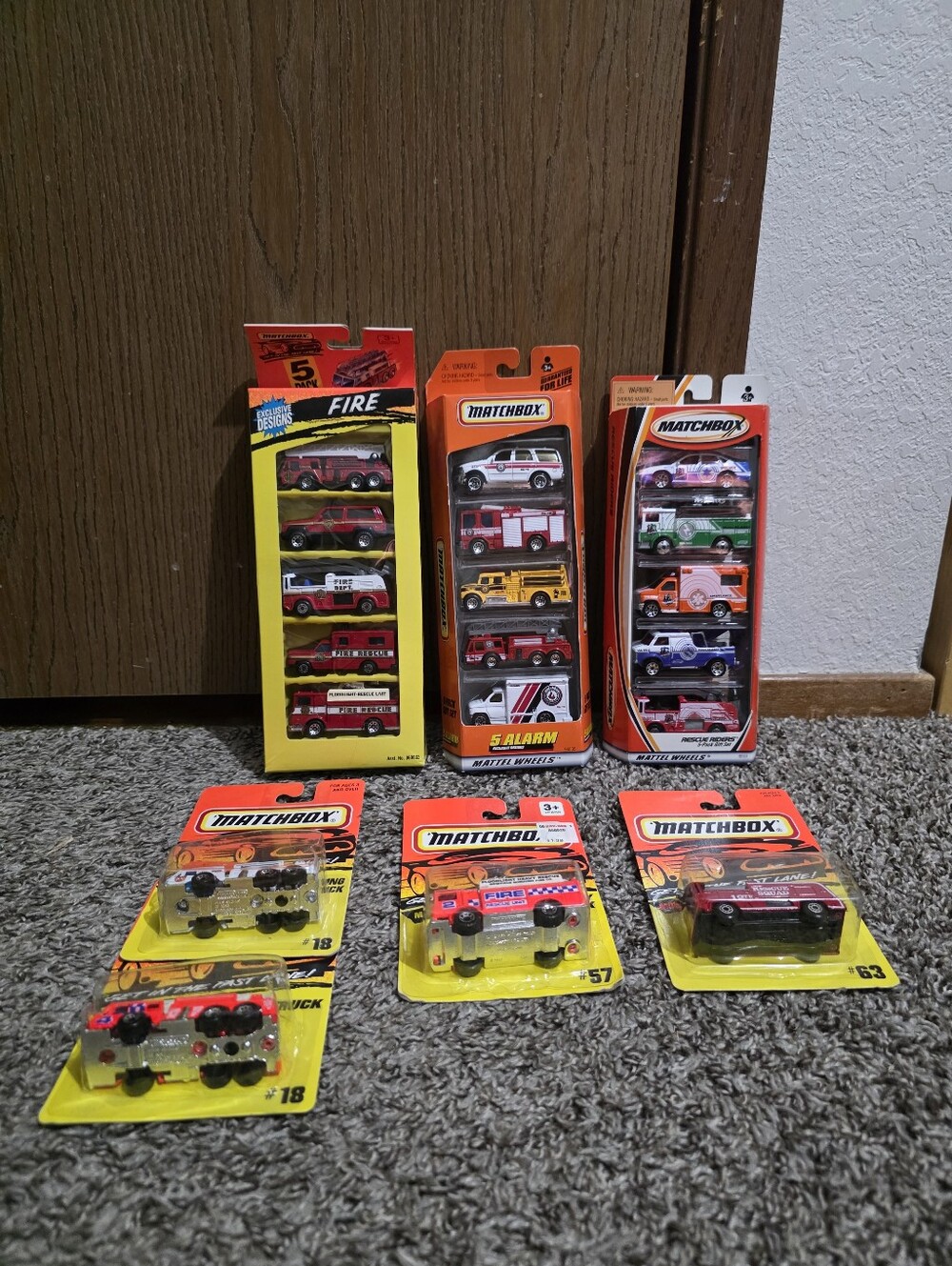 Matchbox Fire Rescue Diecast Lot of 7 Sealed 5 Alarm Rescue Riders Singles